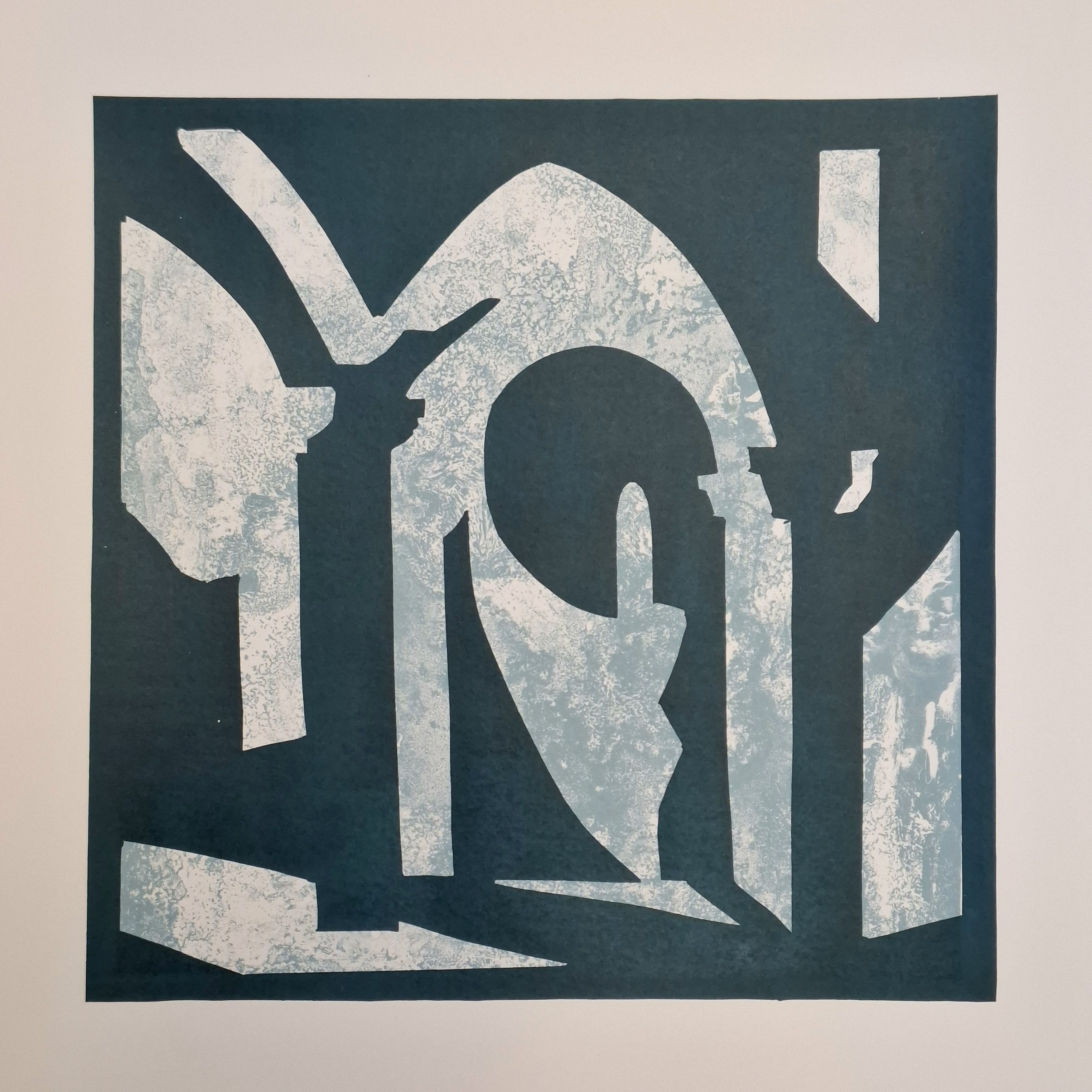 Peter Öllinger, message, silk screen 2025. 50x35 cm