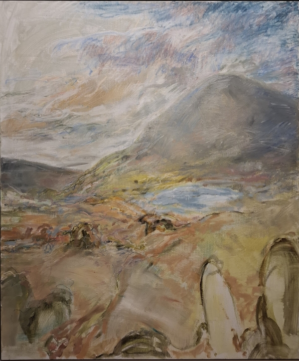 Bolda Szmrecsanyi: Hills next to the balaton lake 120x90 cm 2024