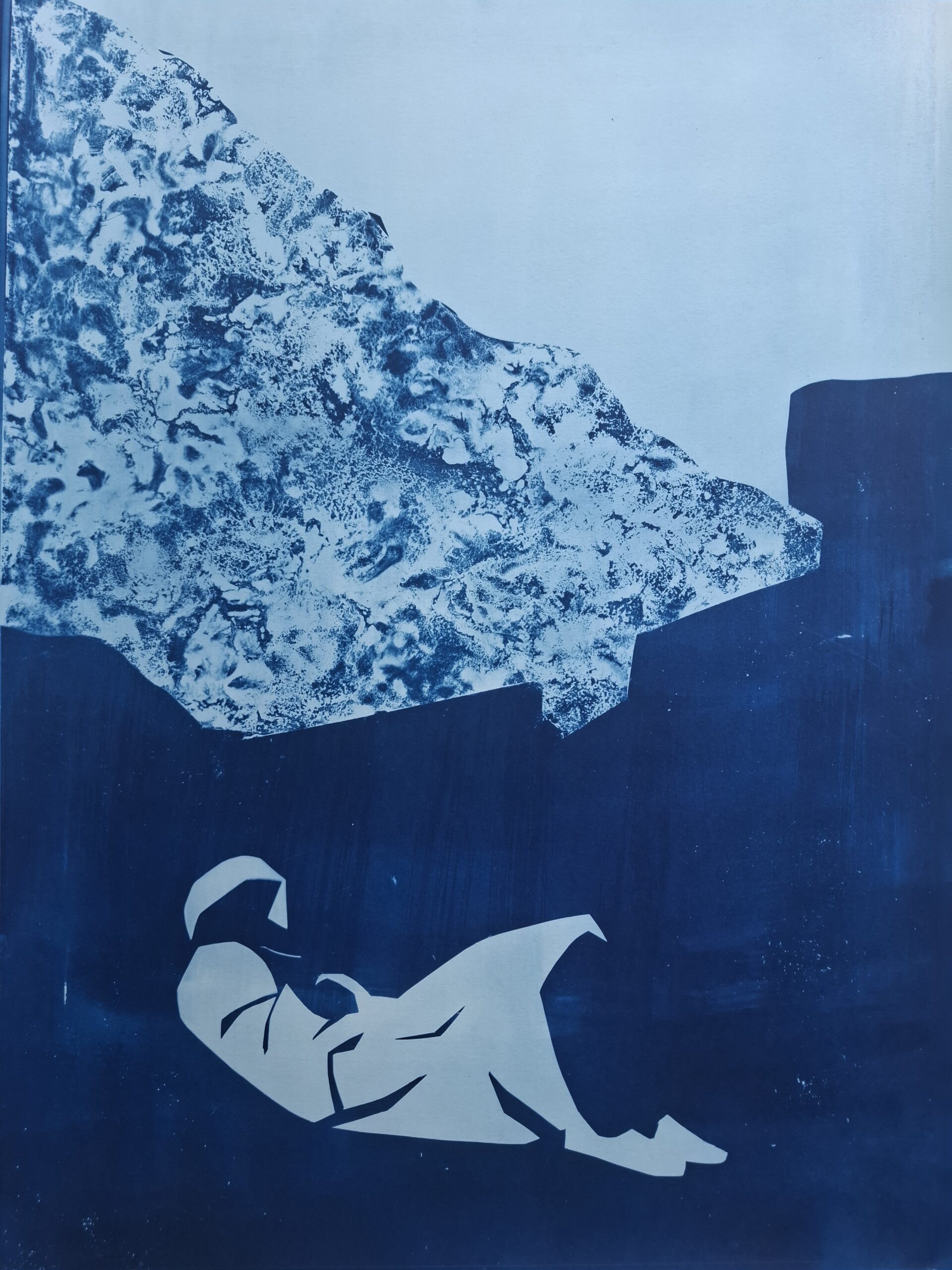 Péter Öllinger: Erinnerungen II, Cyanotypie, 100 x 70 cm, 2026